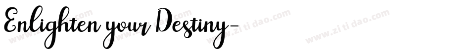 Enlighten your Destiny字体转换